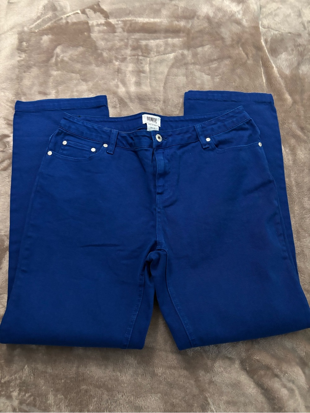 Monroe & Main Jeans Women’s Size 12 Royal Blue Straight Leg Jeans